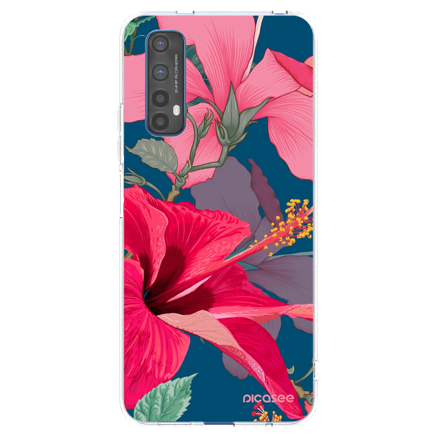 Picasee silikonska prozirna maskica za Realme 7 - Hibiscus