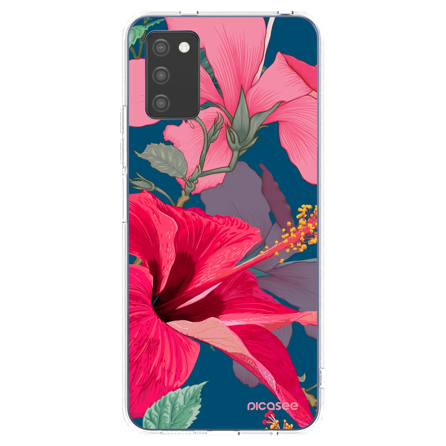 Picasee silikonska prozirna maskica za Samsung Galaxy A03s A037G - Hibiscus