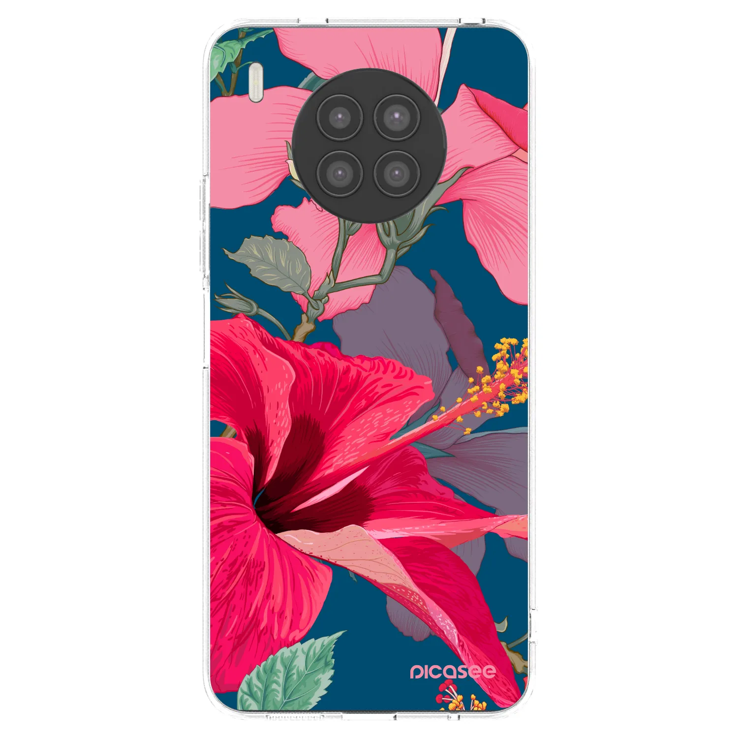 Picasee silikonska prozirna maskica za Huawei Nova 8i - Hibiscus
