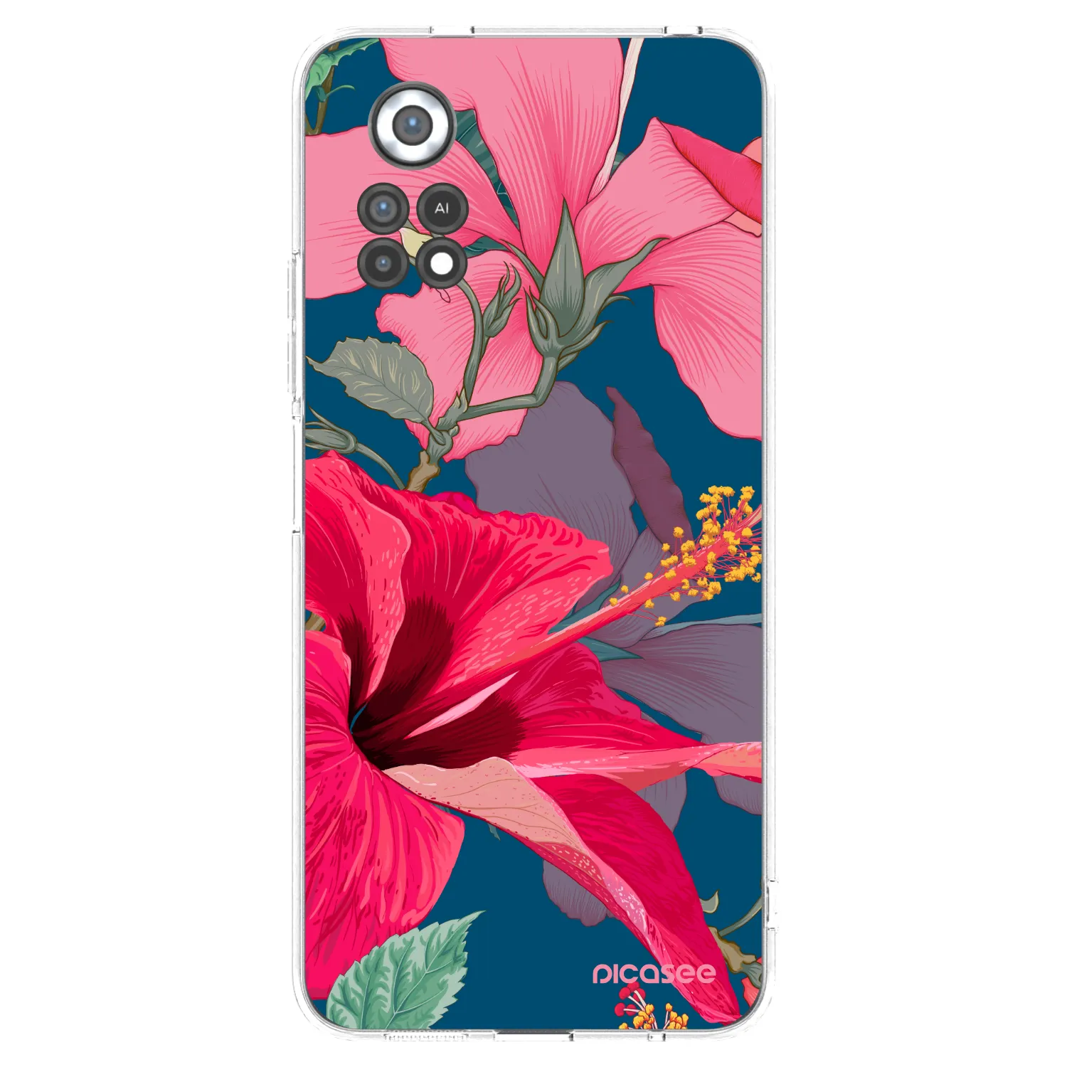 Picasee silikonska prozirna maskica za Xiaomi Poco X4 Pro 5G - Hibiscus