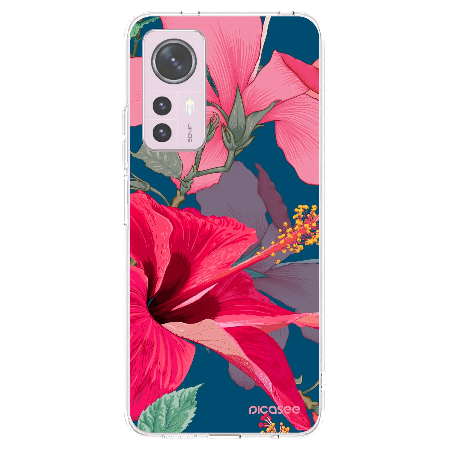 Picasee silikonska prozirna maskica za Xiaomi 12 - Hibiscus