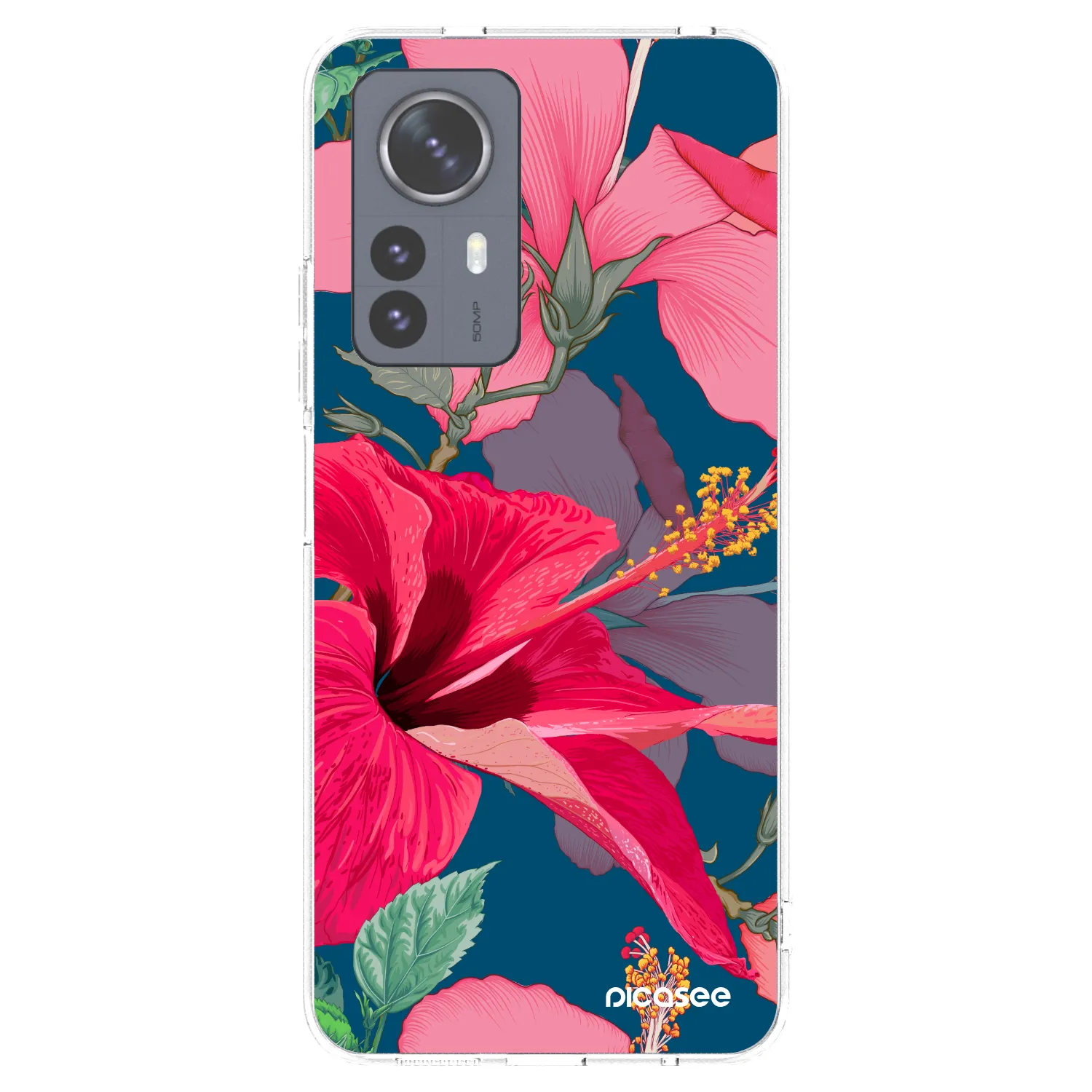 Picasee silikonska prozirna maskica za Xiaomi 12 Pro - Hibiscus