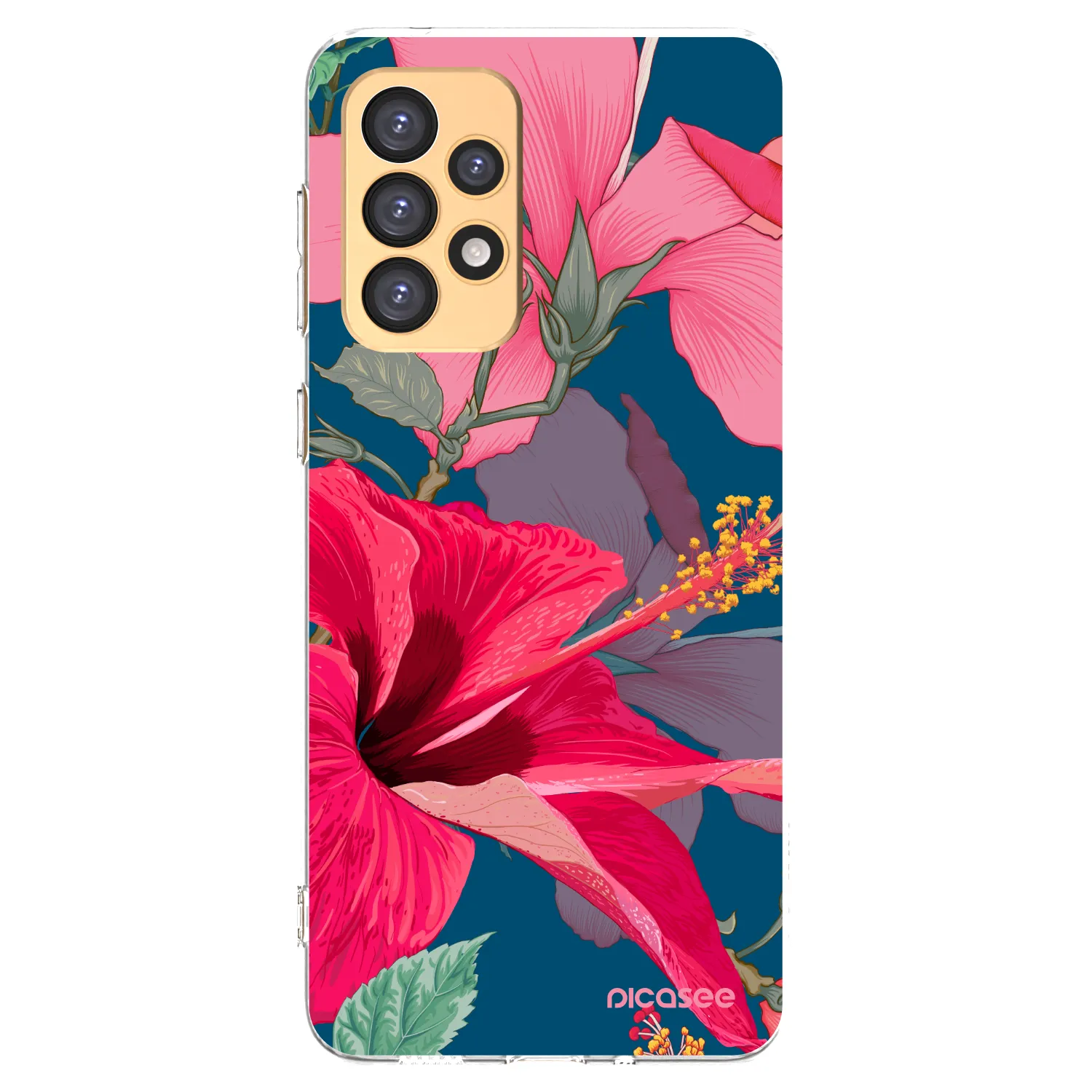 Picasee silikonska prozirna maskica za Samsung Galaxy A33 5G A336 - Hibiscus