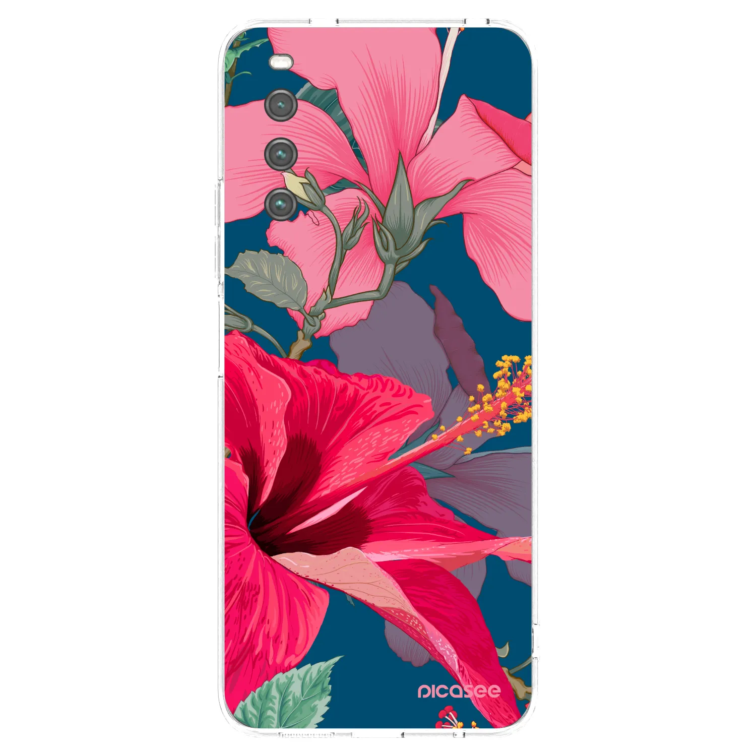 Picasee silikonska prozirna maskica za Sony Xperia 10 IV 5G - Hibiscus