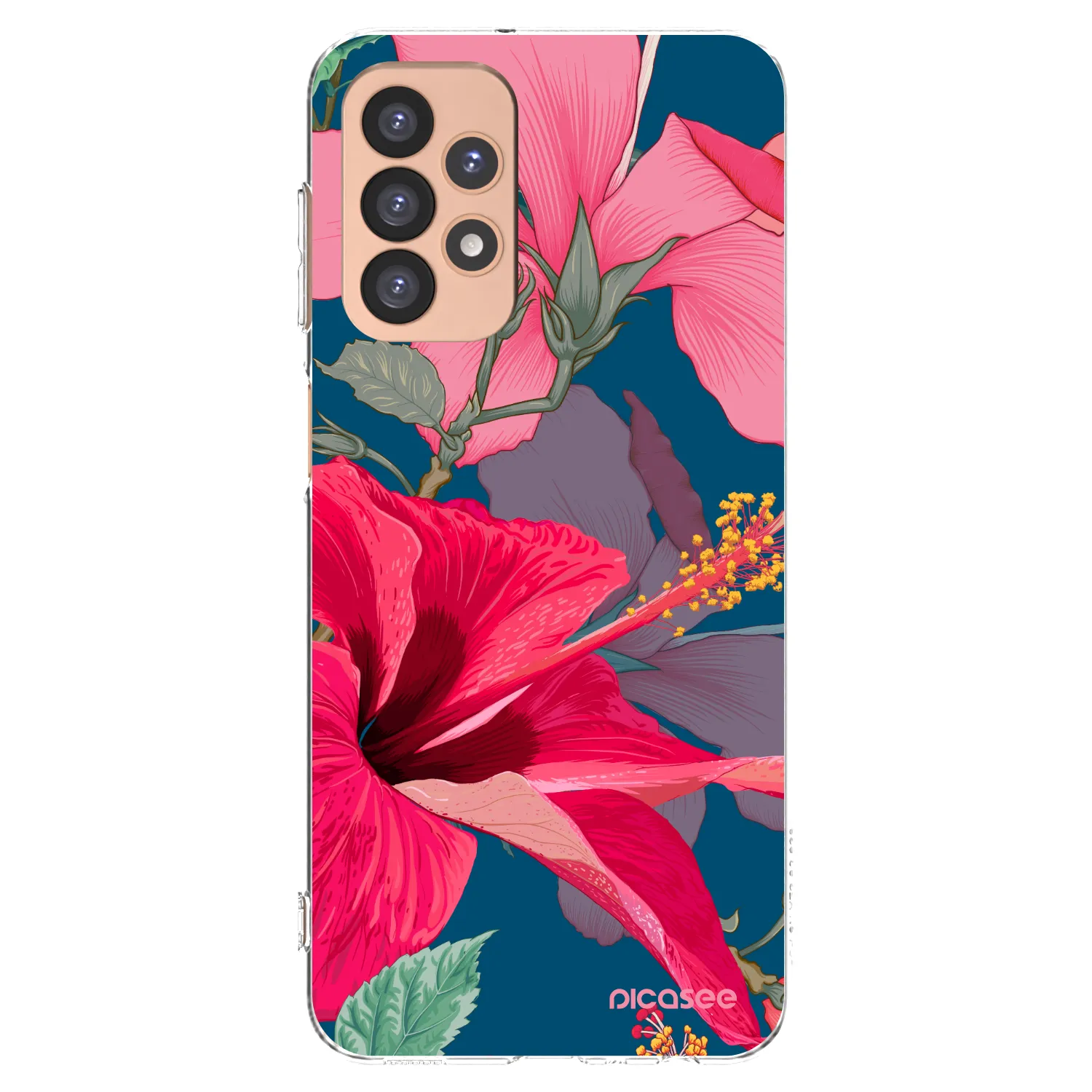 Picasee silikonska prozirna maskica za Samsung Galaxy A23 A236B 5G - Hibiscus