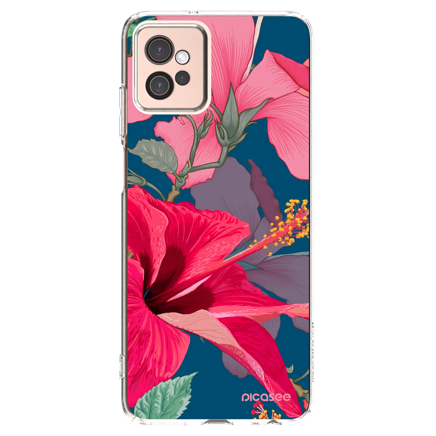 Picasee silikonska prozirna maskica za Motorola Moto G32 - Hibiscus