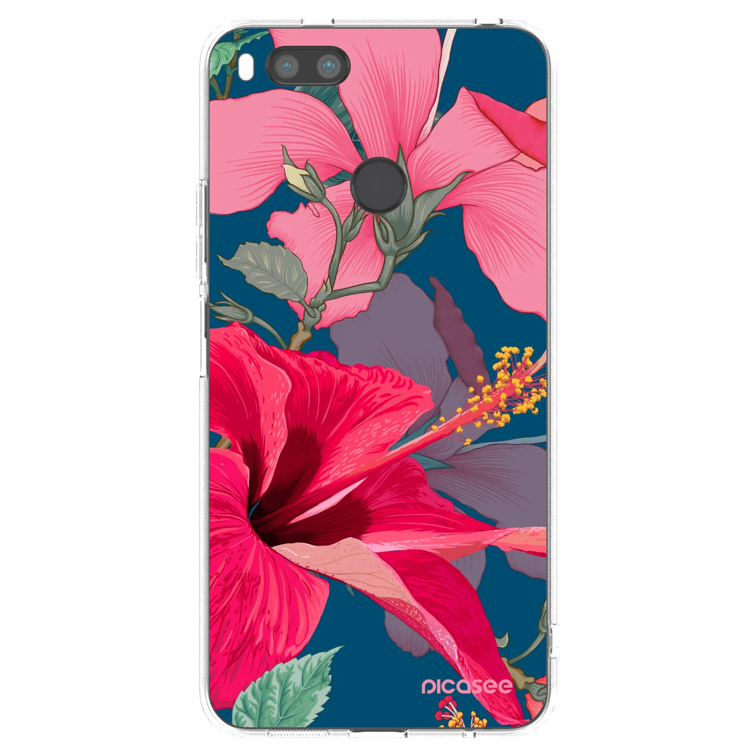 Picasee silikonska prozirna maskica za Xiaomi Redmi A1 - Hibiscus