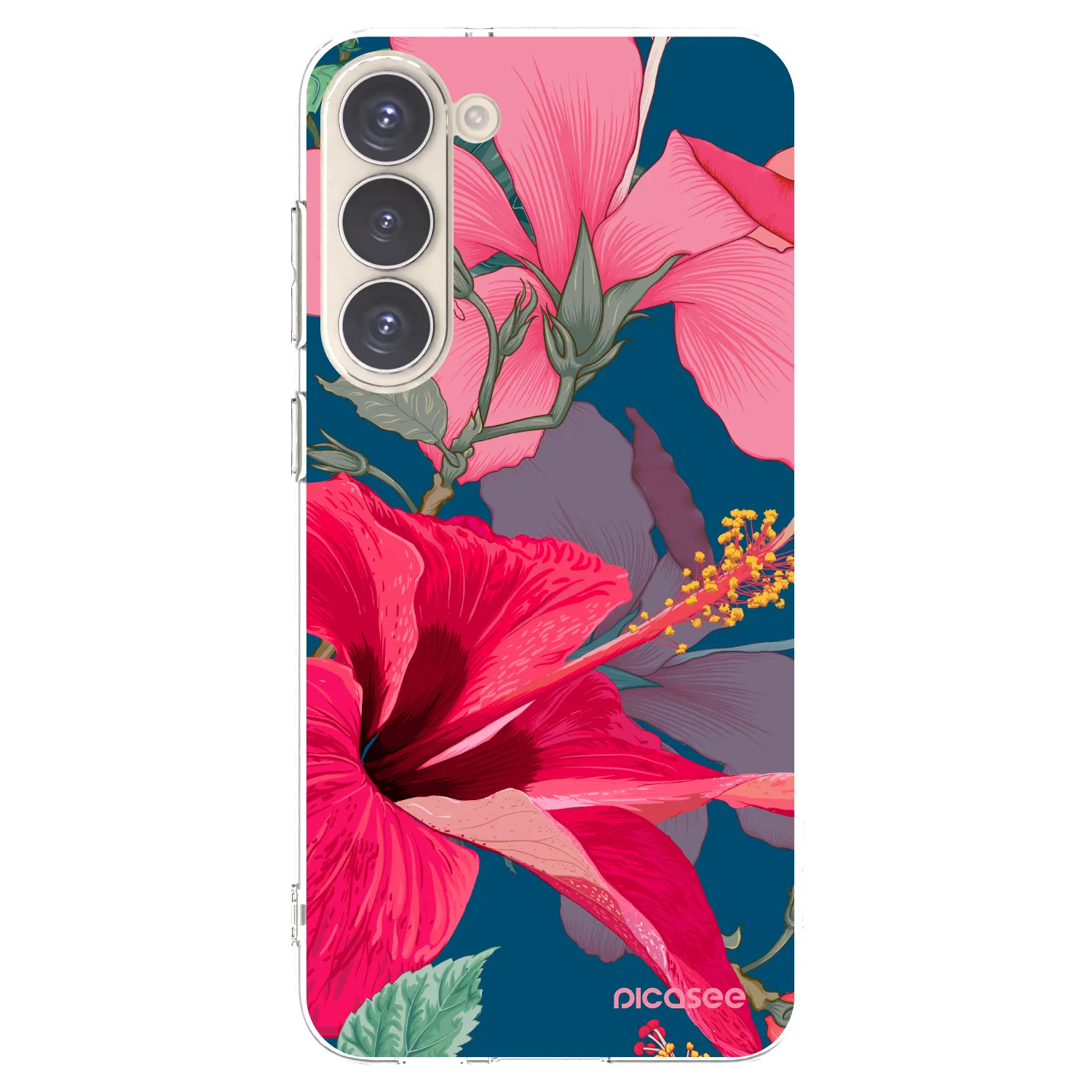 Picasee silikonska prozirna maskica za Samsung Galaxy S23+ 5G - Hibiscus