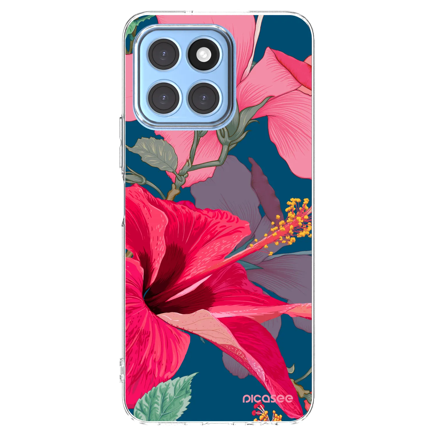 Picasee silikonska prozirna maskica za Honor X8 5G - Hibiscus