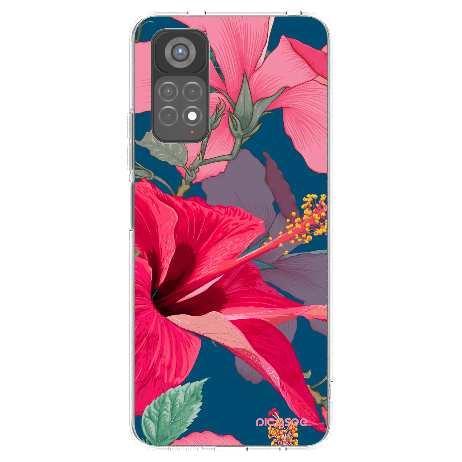 Picasee silikonska prozirna maskica za Xiaomi Redmi Note 11S 5G - Hibiscus