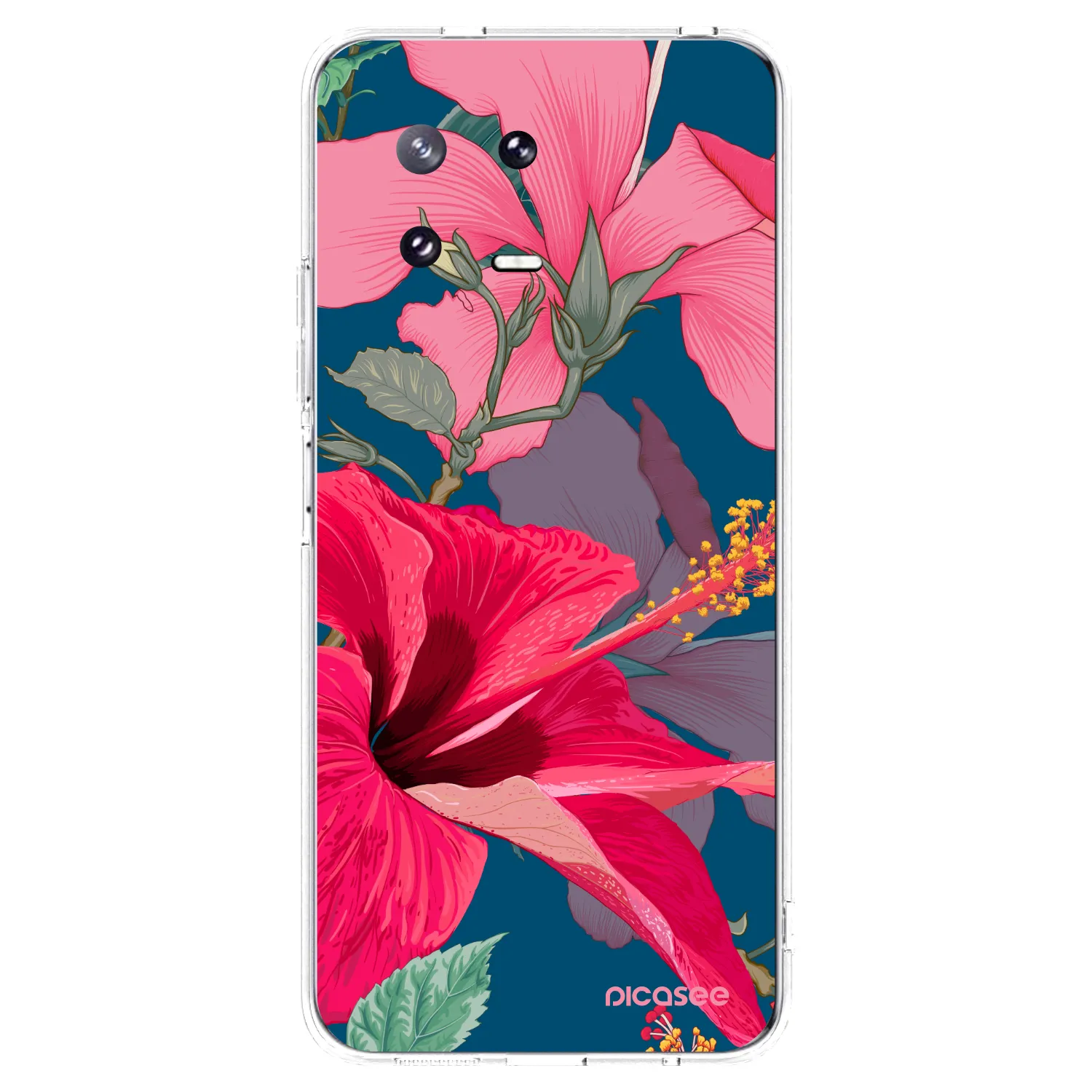 Picasee silikonska prozirna maskica za Xiaomi 13 Pro - Hibiscus