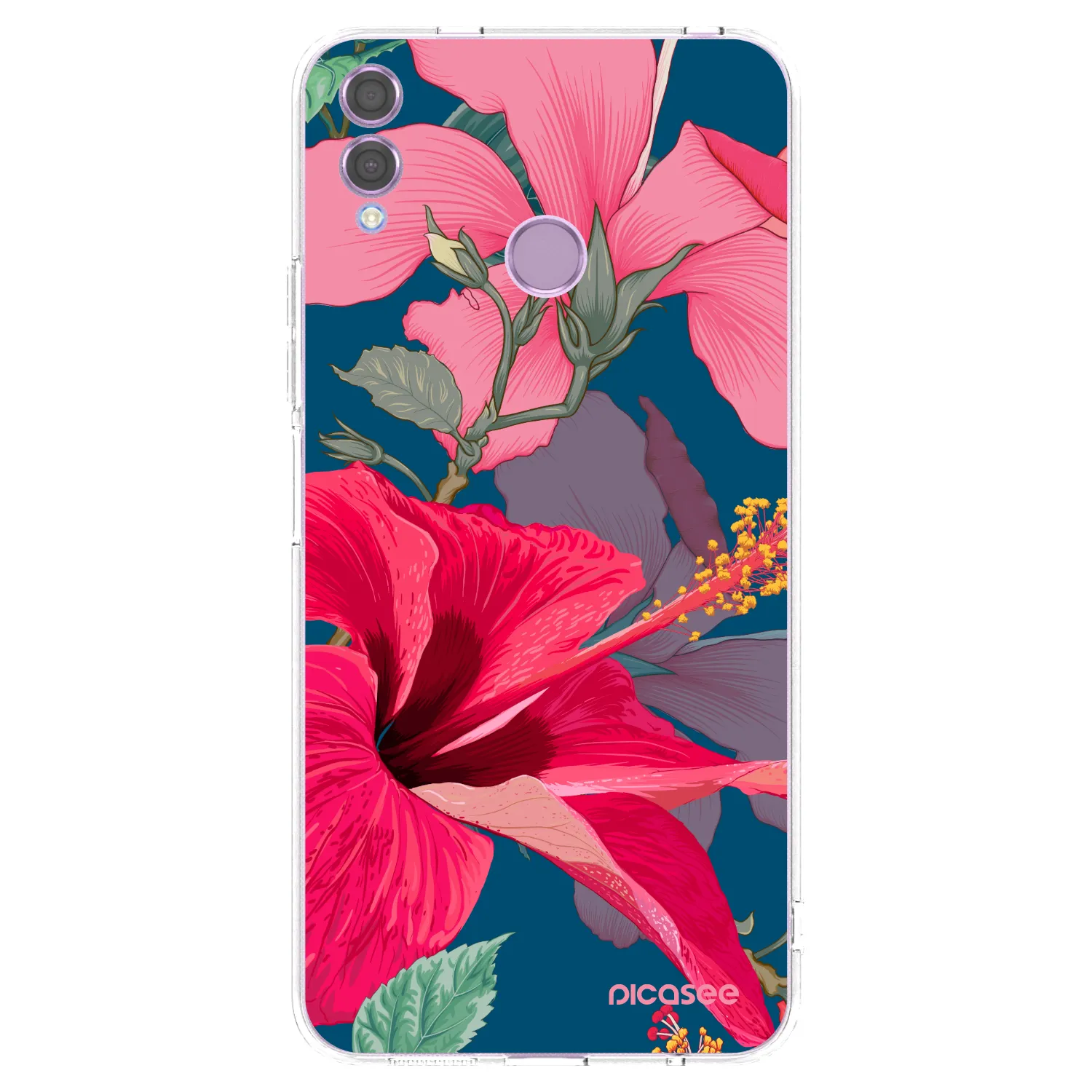 Picasee silikonska prozirna maskica za Honor 8X - Hibiscus