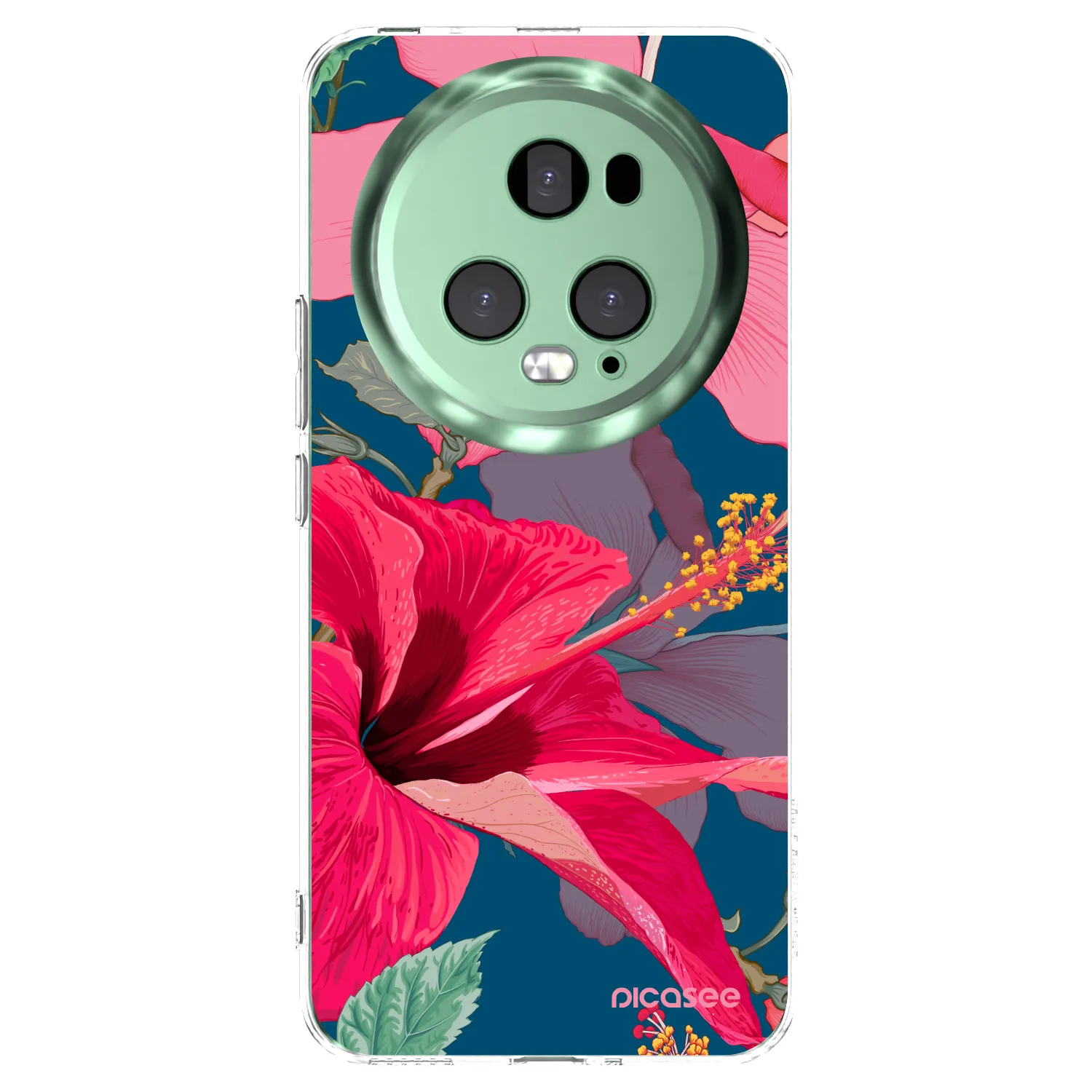 Picasee silikonska prozirna maskica za Honor Magic5 Pro - Hibiscus
