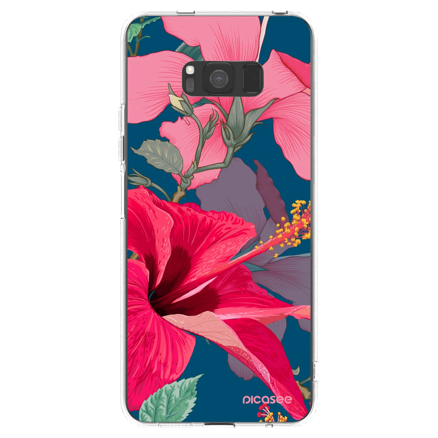 Picasee silikonska prozirna maskica za Samsung Galaxy S8 G950F - Hibiscus