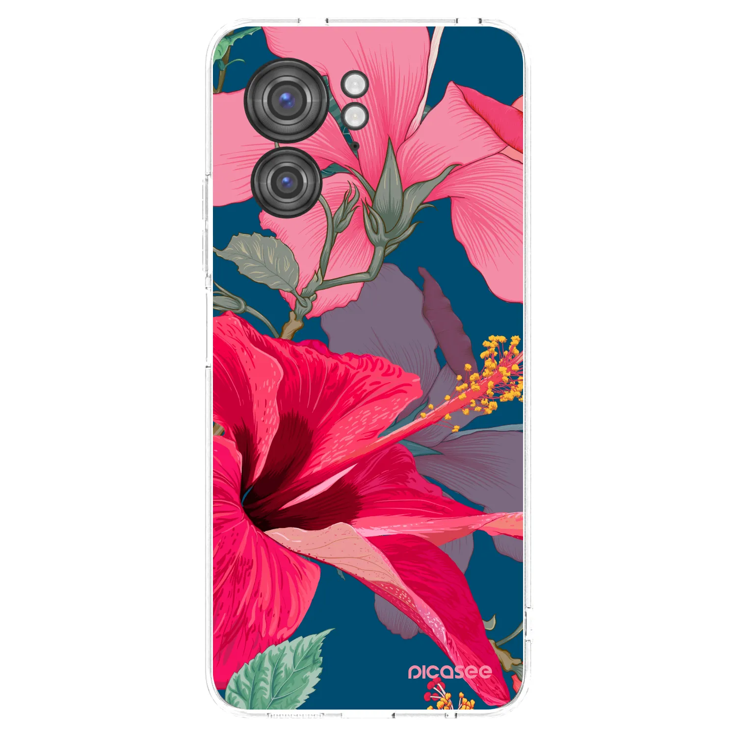 Picasee silikonska prozirna maskica za Motorola Edge 40 - Hibiscus