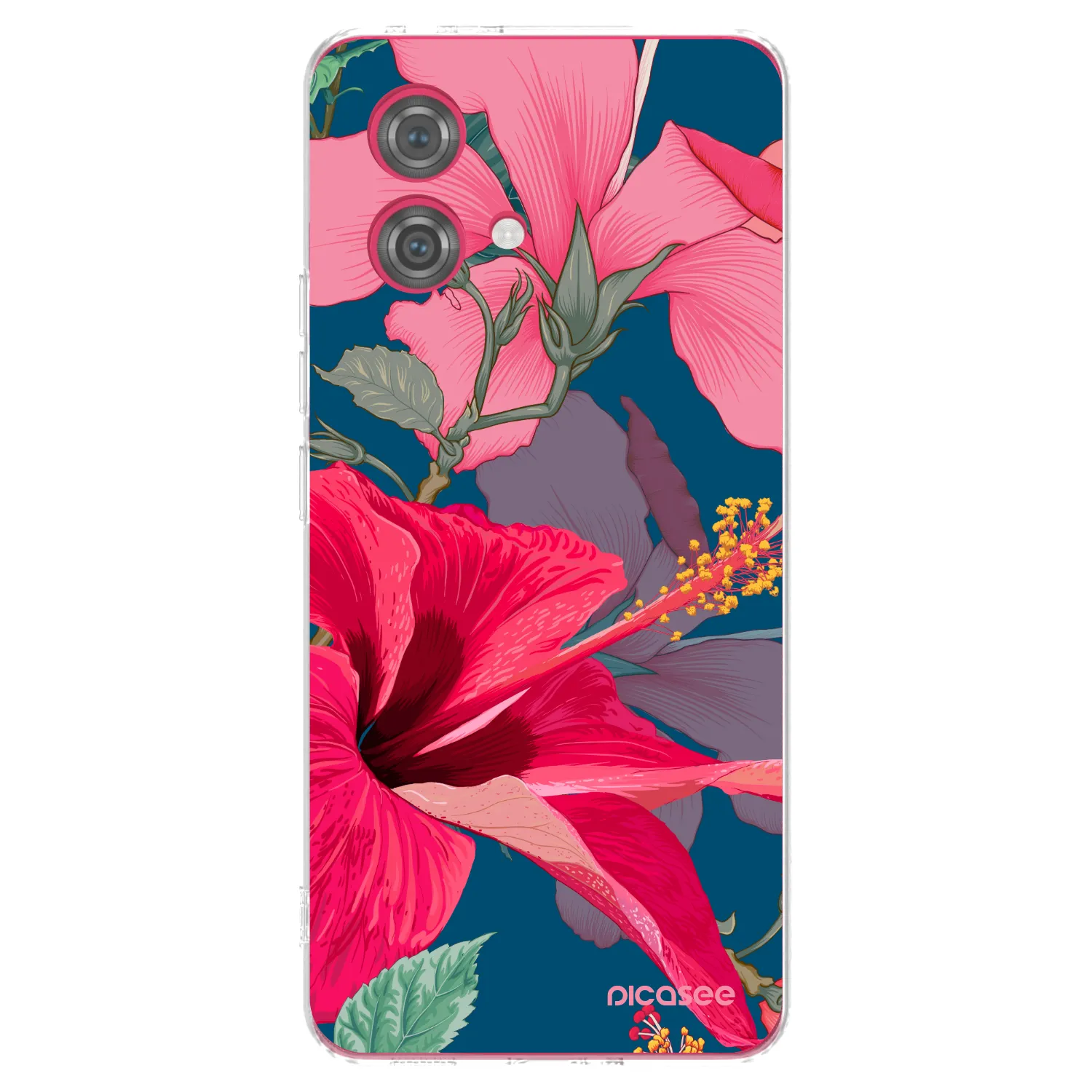 Picasee silikonska prozirna maskica za Motorola Moto G84 5G - Hibiscus
