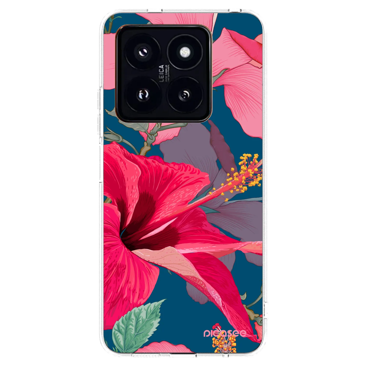 Picasee silikonska prozirna maskica za Xiaomi 14 Pro - Hibiscus