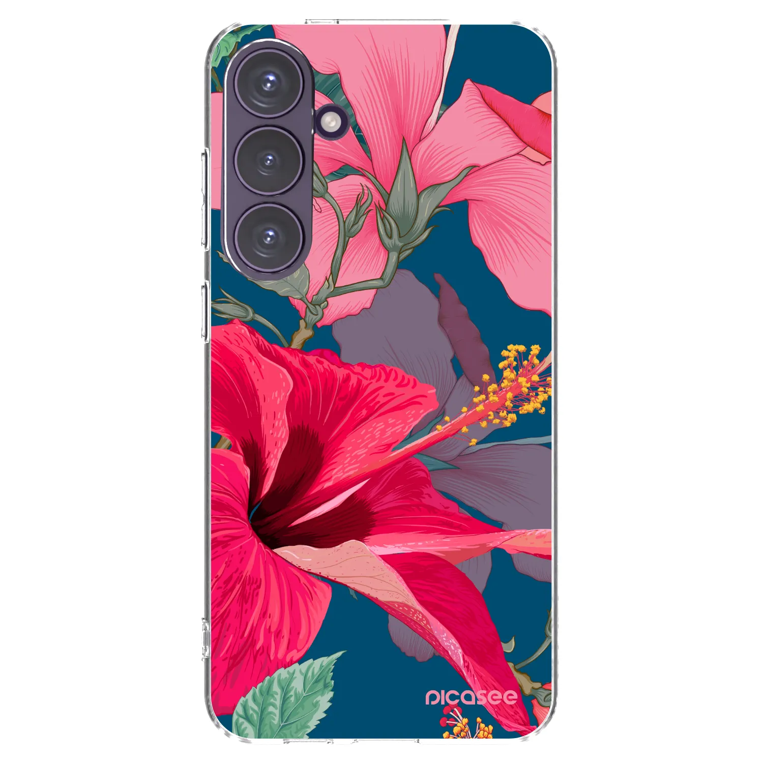 Picasee silikonska prozirna maskica za Samsung Galaxy S24+ S926B 5G - Hibiscus