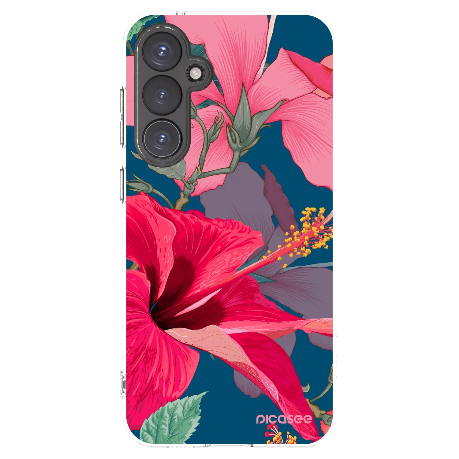 Picasee silikonska prozirna maskica za Samsung Galaxy S23 FE S711B - Hibiscus
