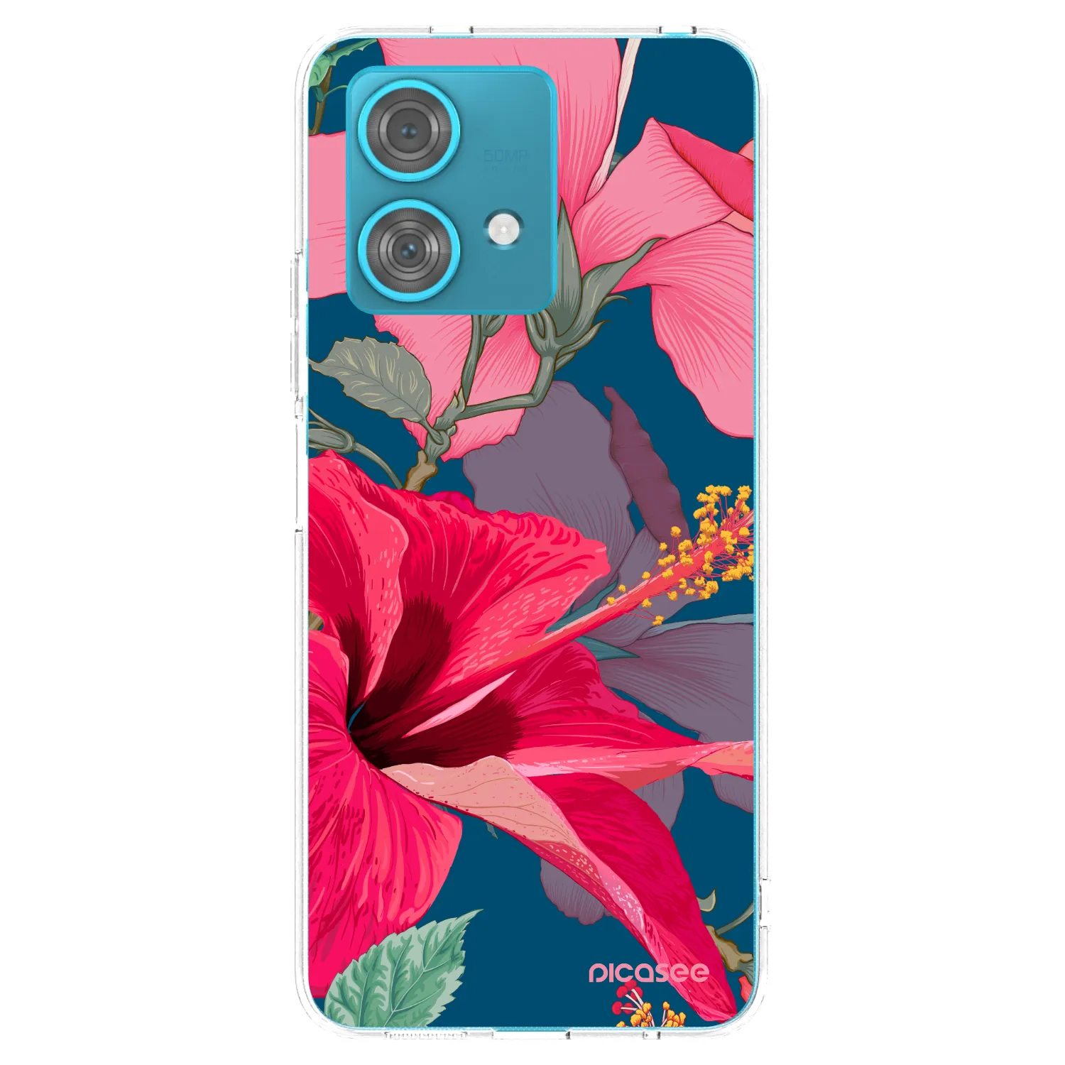 Picasee silikonska prozirna maskica za Motorola Edge 40 Neo - Hibiscus