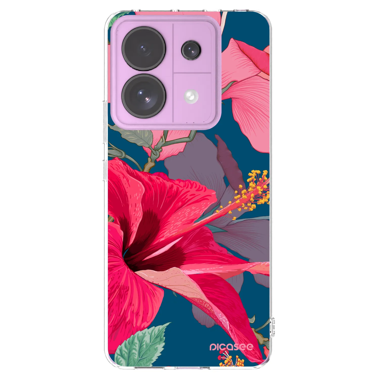 Picasee silikonska prozirna maskica za Xiaomi Redmi Note 13 Pro 5G - Hibiscus