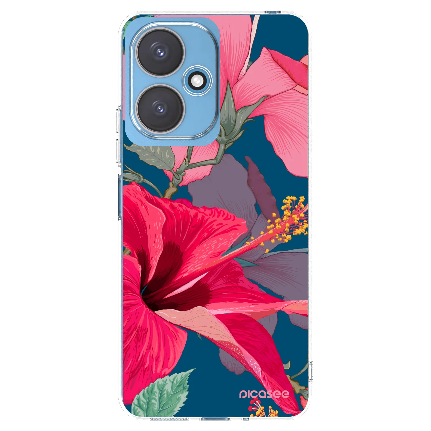 Picasee silikonska prozirna maskica za Xiaomi Redmi 13C 5G - Hibiscus