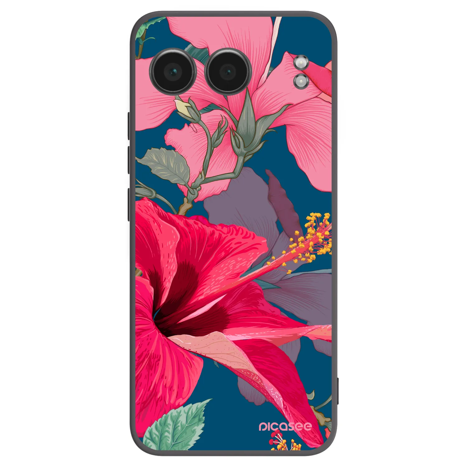 Picasee crna silikonska maskica za OnePlus Nord 4 - Hibiscus
