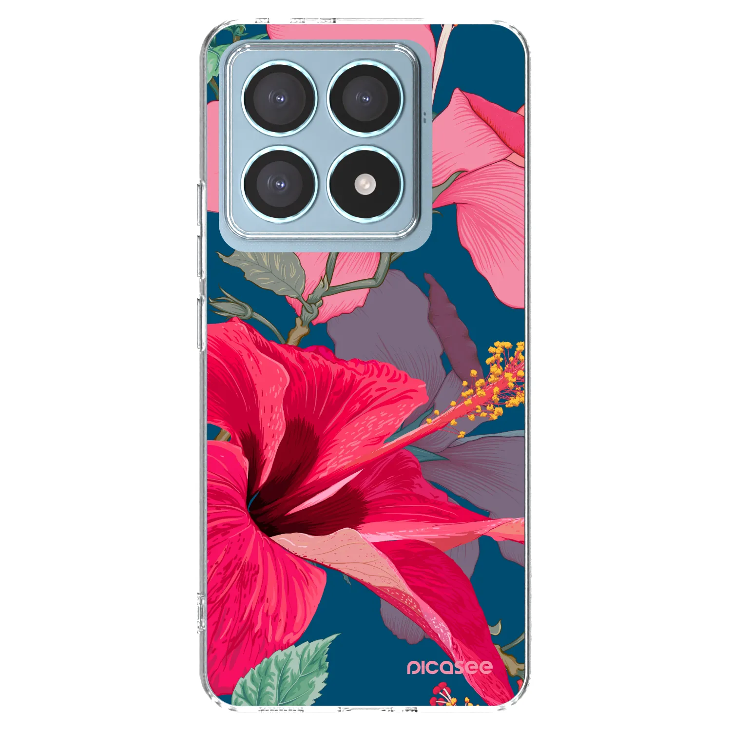 Picasee silikonska prozirna maskica za Xiaomi 14T Pro - Hibiscus