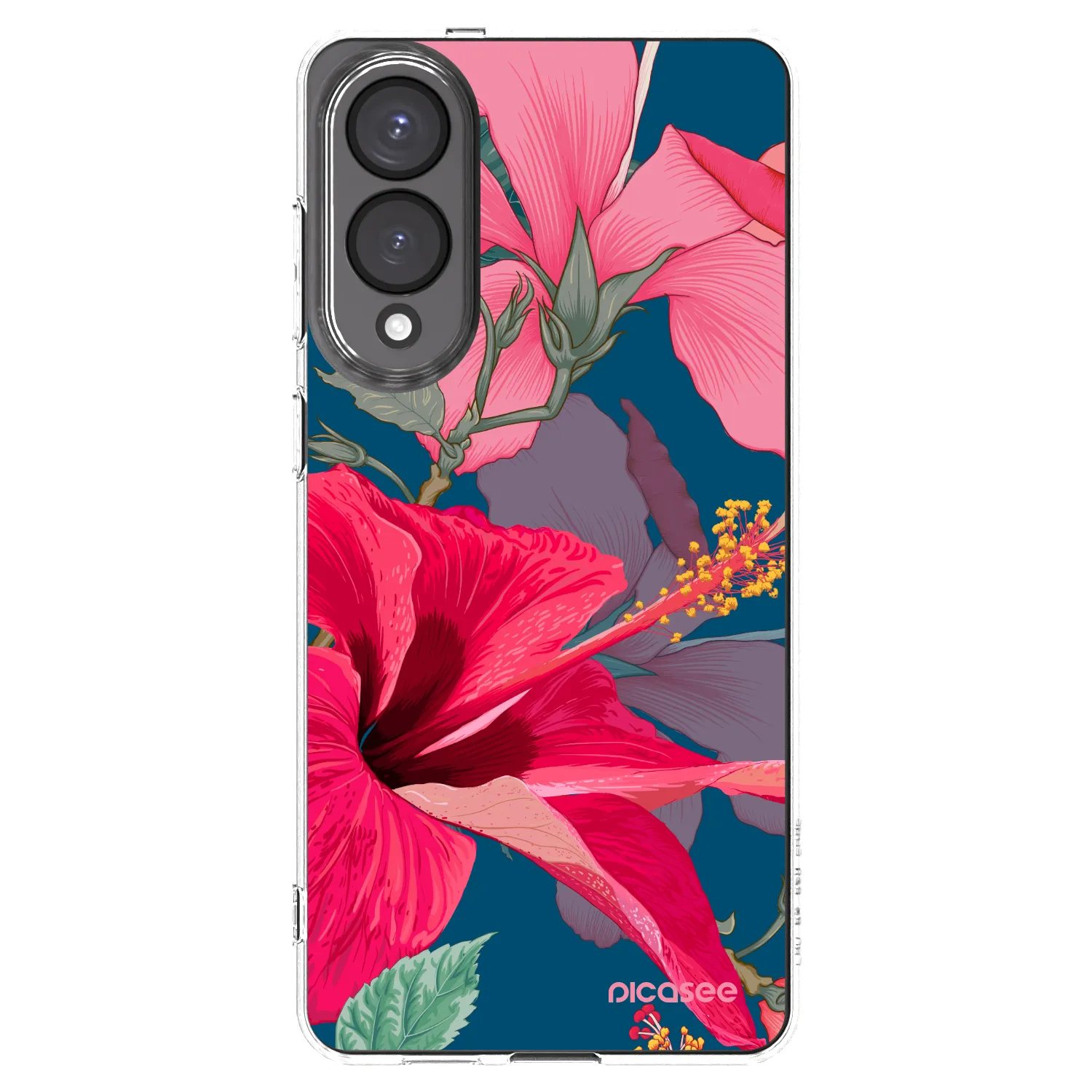 Picasee silikonska prozirna maskica za Samsung Galaxy S25 Edge 5G - Hibiscus