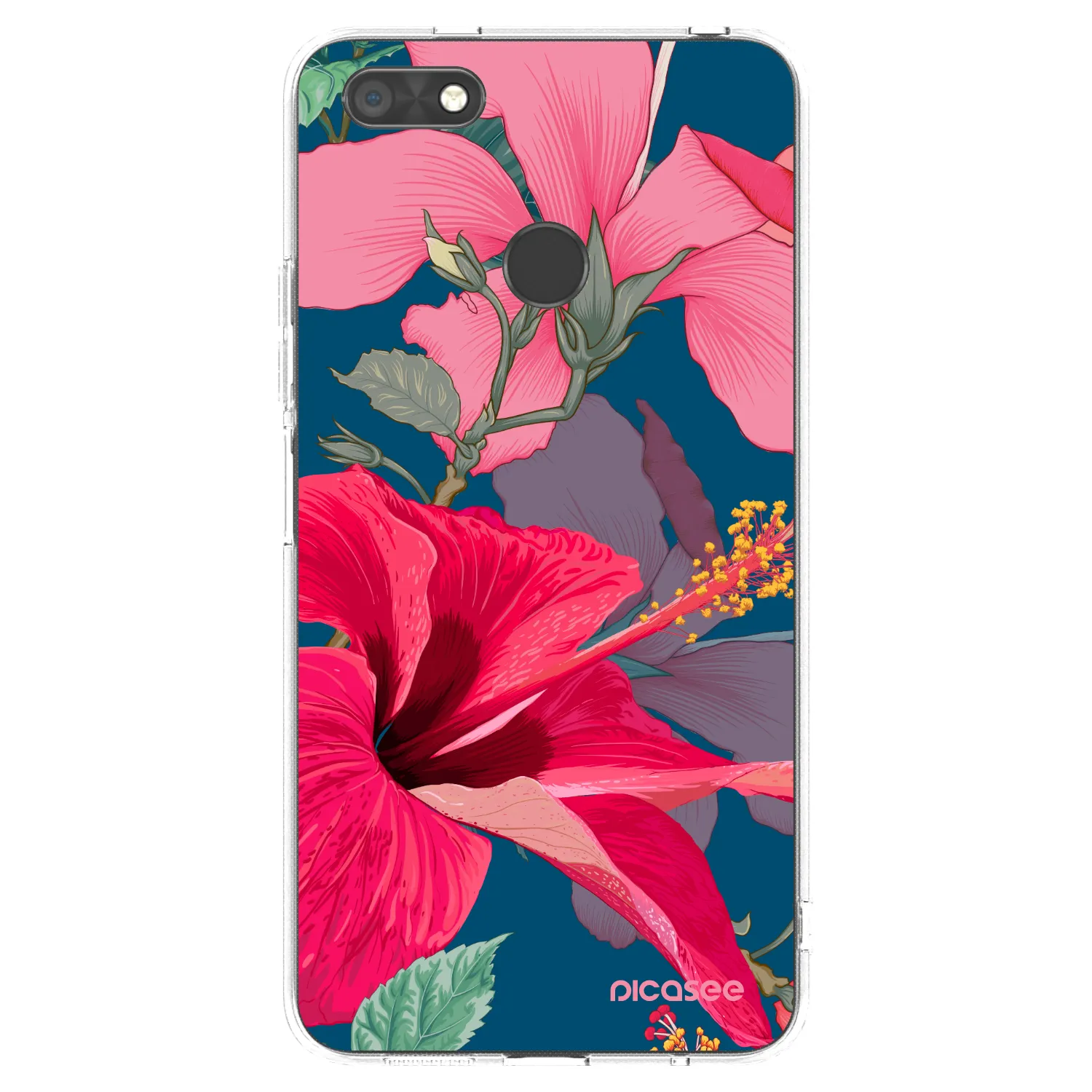 Picasee silikonska prozirna maskica za Huawei P9 Lite Mini - Hibiscus