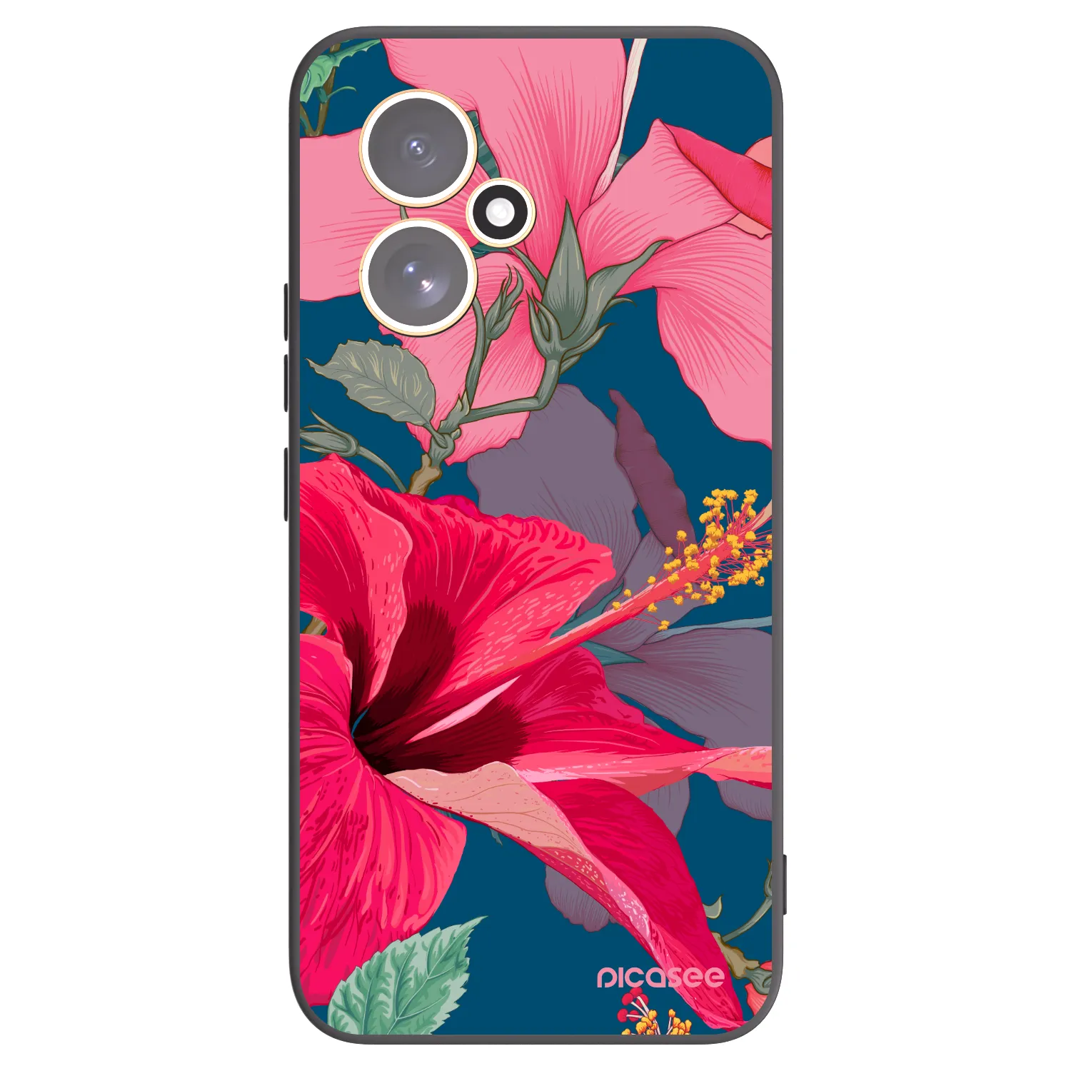 Picasee crna silikonska maskica za Honor 400 5G - Hibiscus