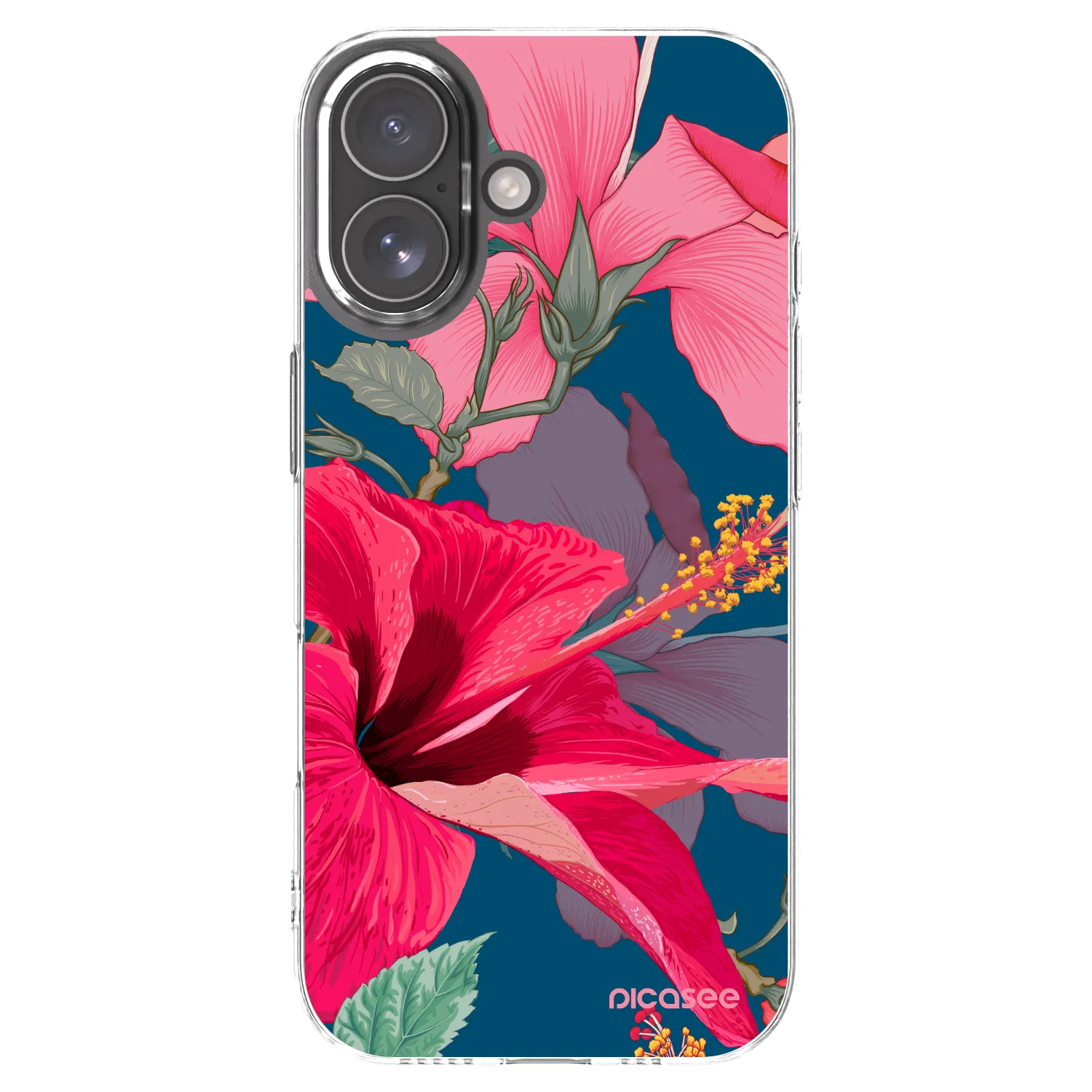 Picasee silikonska prozirna maskica za Apple iPhone 17 - Hibiscus