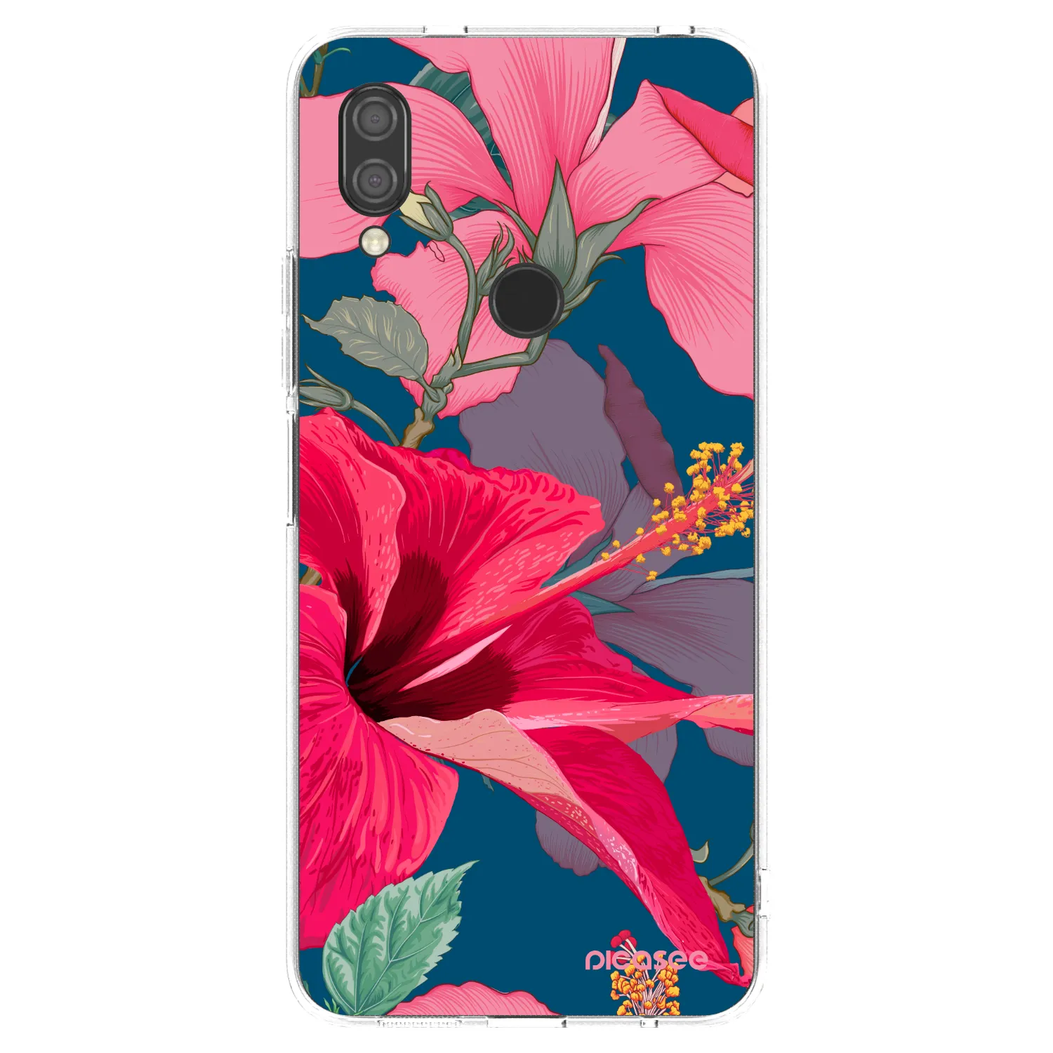 Picasee silikonska prozirna maskica za Xiaomi Redmi 7 - Hibiscus