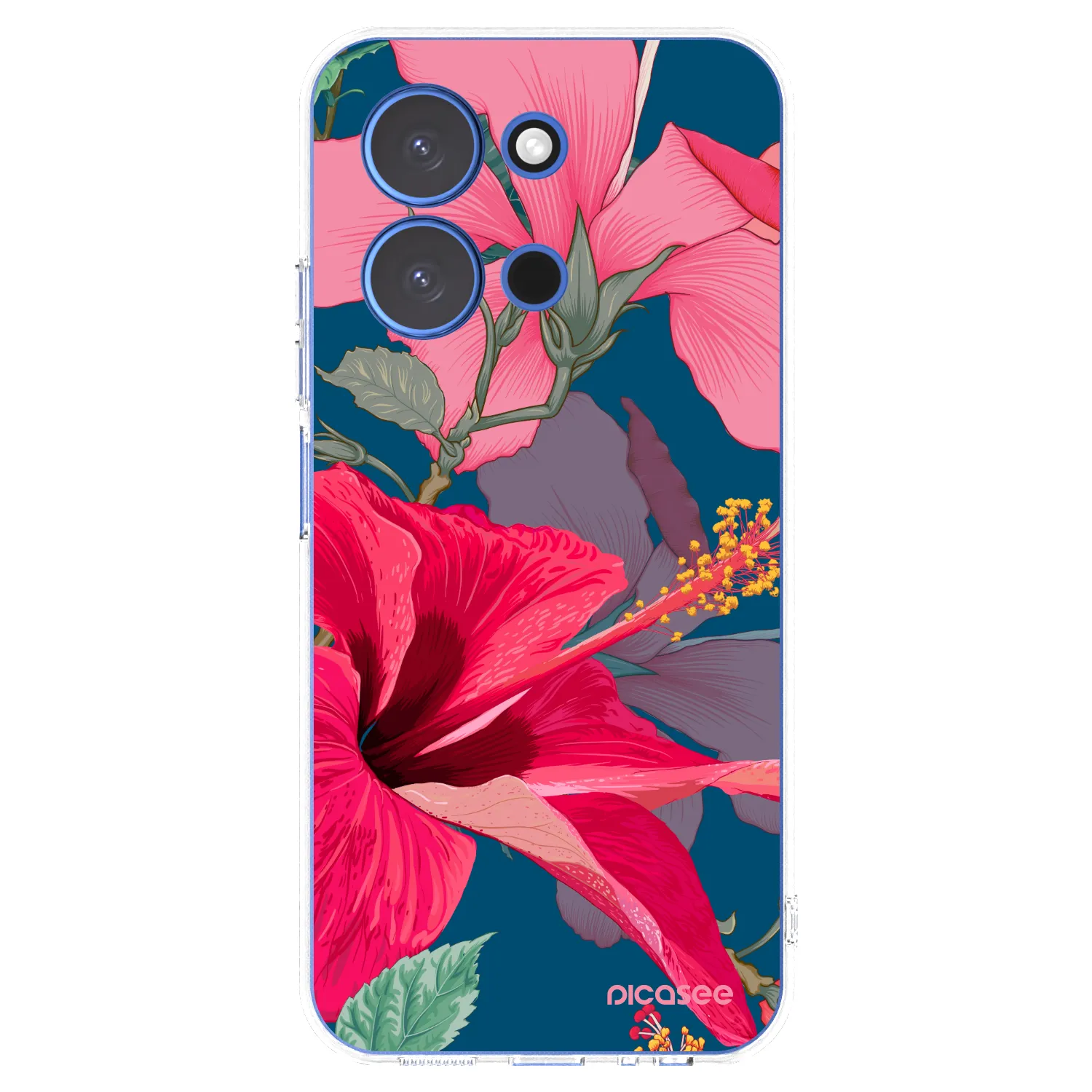 Picasee silikonska prozirna maskica za Xiaomi Redmi 15C 4G - Hibiscus