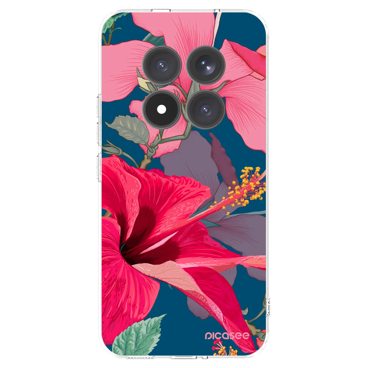 Picasee silikonska prozirna maskica za Xiaomi Redmi Note 15 Pro+ - Hibiscus
