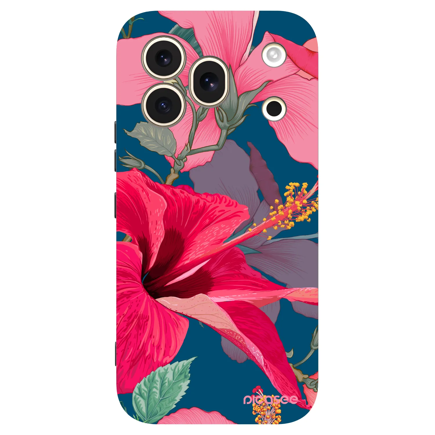 Picasee crna silikonska maskica za Honor 600 Pro - Hibiscus