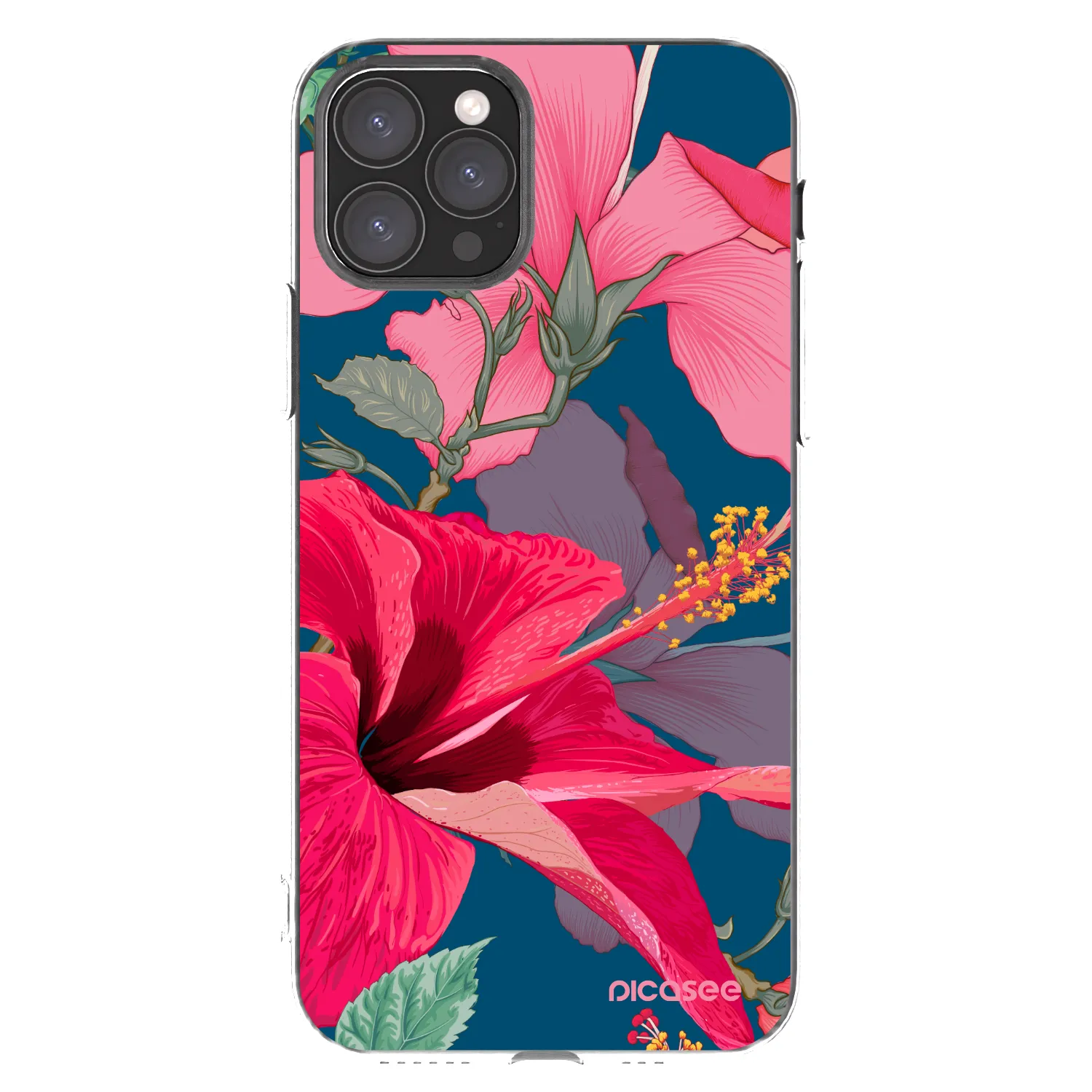 Picasee silikonska prozirna maskica za Apple iPhone 11 Pro - Hibiscus