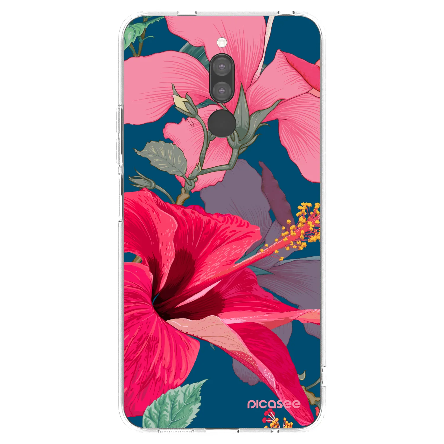 Picasee silikonska prozirna maskica za Xiaomi Redmi 8 - Hibiscus