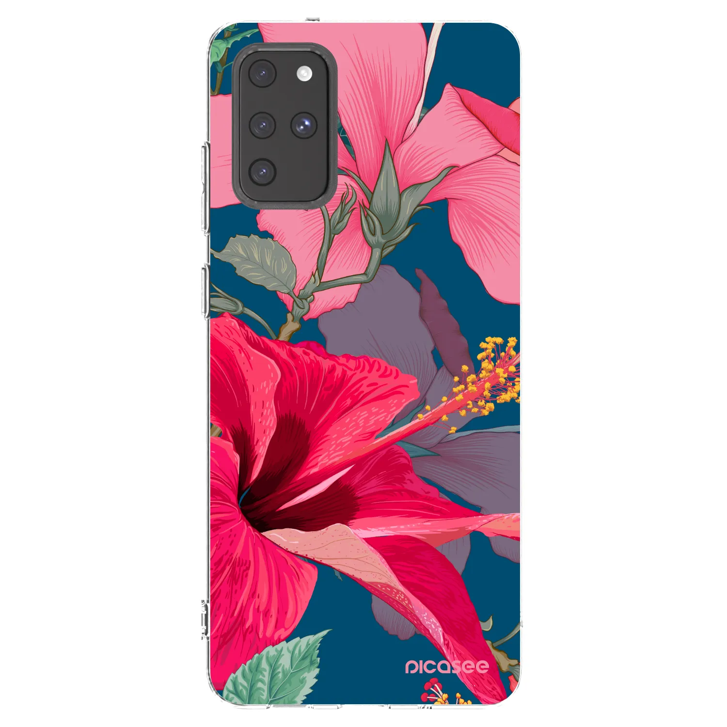 Picasee silikonska prozirna maskica za Samsung Galaxy S20+ G985F - Hibiscus