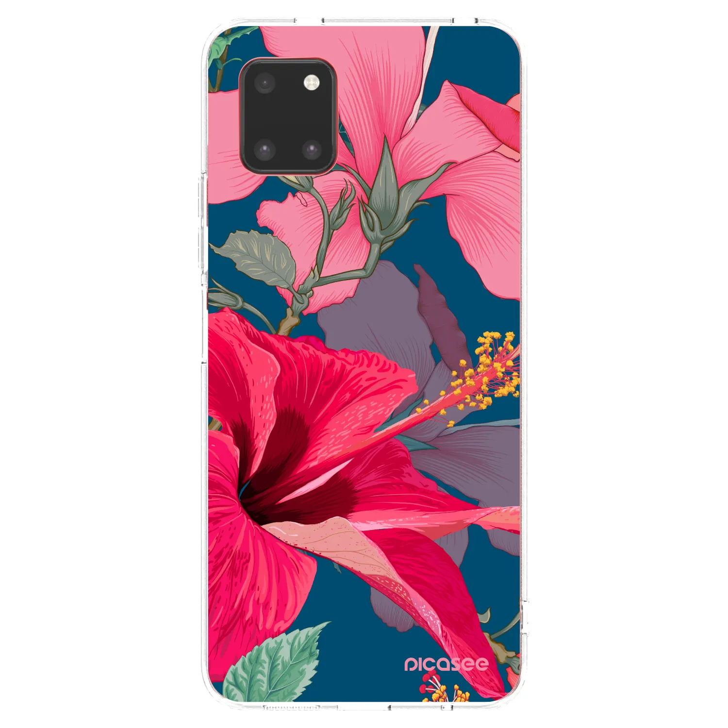 Picasee silikonska prozirna maskica za Samsung Galaxy Note 10 Lite N770F - Hibiscus