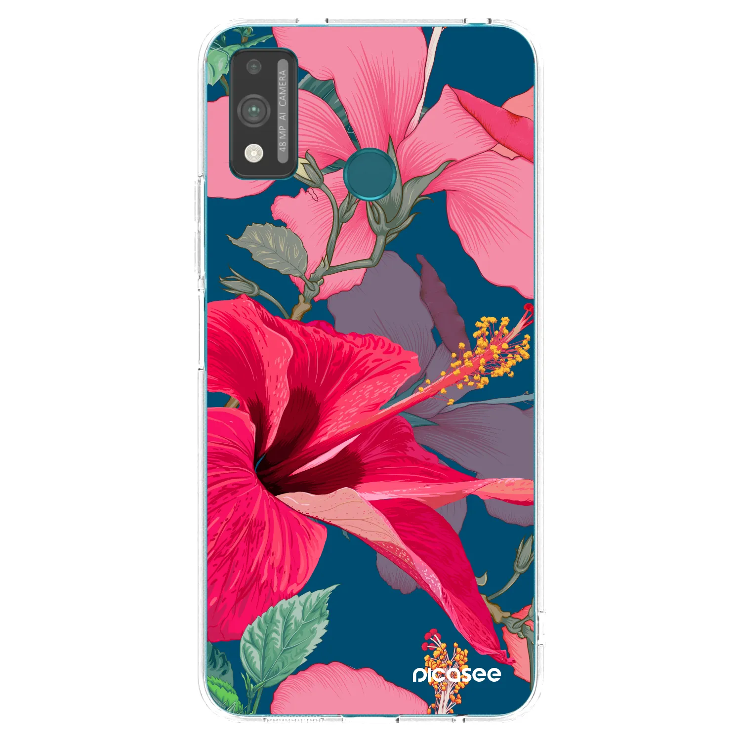 Picasee silikonska prozirna maskica za Honor 9X Lite - Hibiscus