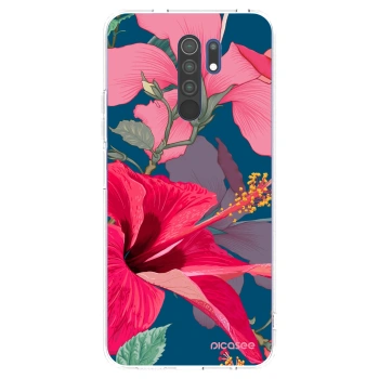 Picasee silikonska prozirna maskica za Xiaomi Redmi 9 - Hibiscus