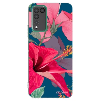 Picasee silikonska prozirna maskica za Honor 10X Lite - Hibiscus