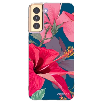 Picasee silikonska prozirna maskica za Samsung Galaxy S21+ 5G G996F - Hibiscus