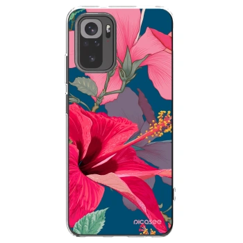 Picasee silikonska prozirna maskica za Xiaomi Redmi Note 10 - Hibiscus