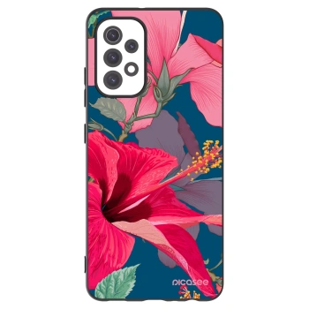 Picasee crna silikonska maskica za Samsung Galaxy A32 5G A326B - Hibiscus