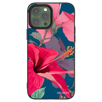 Picasee crna silikonska maskica za Apple iPhone 13 Pro Max - Hibiscus