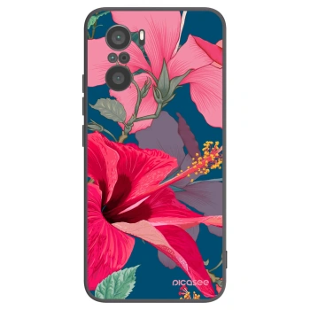 Picasee crna silikonska maskica za Xiaomi Poco F3 - Hibiscus