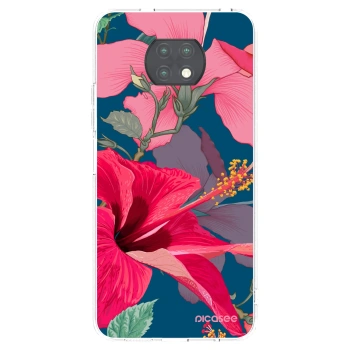 Picasee silikonska prozirna maskica za Xiaomi Redmi Note 9T - Hibiscus