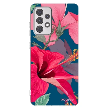 Picasee silikonska prozirna maskica za Samsung Galaxy A52s 5G A528B - Hibiscus